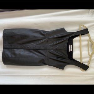 Urban Outfitters black leather shift dress
